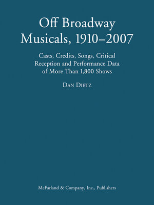 cover image of Off Broadway Musicals, 1910-2007